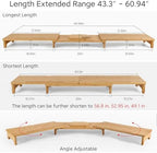 Nnewvante Monitor Stand Riser 60 inch Bamboo Dual Monitor Stand for Desk - Image 4
