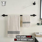 JQK Oil Rubbed Bronze Towel Bar, 24 Inch 304 Stainless Steel Thicken 0.8mm Towel Rack Bathroom, Towel Holder Wall Mount, Total Length 27 Inch, TB110L24-ORB - Image 3