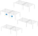 Kitchen Cabinet Expandable Shelf Organizers Set of 4, Adjustable Metal Wire Pantry Storage Shelves, Plate Dish Organizer Rack for Cabinets, Cupboard, Counter, Freezer, Countertop, White by GEDLIRE