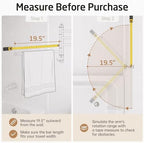 KES Extra Long Swivel Towel Bar 19.5" 4-Arm, Swing Out Towel Rack - Image 5