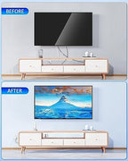 in Wall Cable Management Kit for TV, Recessed Outlet with TV Cable Hider Wall Kit, Cord Hider for Wall Mounted TV, Cable Management Box for Home & Office Theater System, White - Image 3