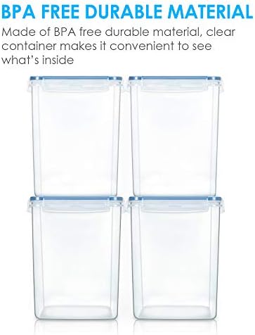 Vtopmart 5.2L Flour Sugar Storage Containers, 4 PCS, Blue - Image 3