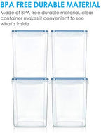 Vtopmart 5.2L Flour Sugar Storage Containers, 4 PCS, Blue - Image 3