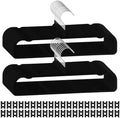 40 Pcs Velvet Pants Hangers with 40 Hooks Non Slip Black Velvet Hangers Slim Clothes Hanger Strong Space Saving Flocked Hanger for Closet Shorts Pants Bra Shirts by CONEHOY