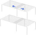 Redrubbit 4-Piece Expandable Metal Rustproof Storage Shelf Rack, Kitchen Counter and Cabinet Organizer, Space Saver for Fridge, Bathroom, White, Set of 2 by Redrubbit