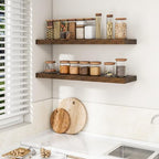 RICHFOCUS Long Floating Shelves for Wall 1Pack|Rustic Brown|40" Lx8 D - Image 2