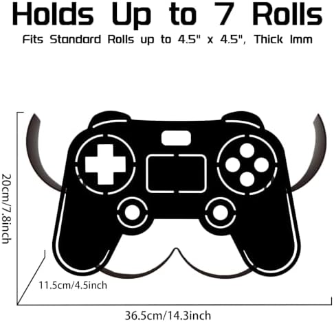 Game Toilet Paper Holder Wall Mount/Stand for Extra 8 Rolls - Image 2