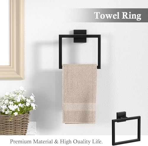 15-Piece Matte Black Bathroom Accessories Set 23.6 Inch Towel Bar Set. - Image 5