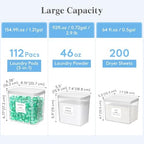 Lifewit Laundry Pods Container with Pop-up Lid, 0.5+0.72+1.2 gal, 3 Pcs - Image 4
