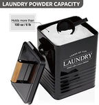 Calindiana Modern Farmhouse Metal Laundry Soap Dispenser Container Holder with Scoop for Laundry Room Decor and Space Saving Laundry Room Organization and Storage, Laundry Powder Container, Black - Image 4