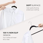 HOUSE DAY Premium Velvet Hangers 50 Pack, Non-Slip Flocked Felt Hangers - Image 3