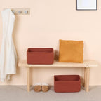 MiniArk Large Storage Baskets for Shelves, 17 x 13 x 7.5” Closet Organizers Bins for Clothes Blanket Towels, Baby Nursery, Toy Baskets Box, Woven Rope Baskets, 2 Packs Oxide Red - Image 6