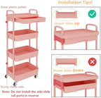 Calmootey 4-Tier Utility Cart with Drawer & Wheels, Storage for Home,Office - Image 6