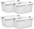 EconoHome Laundry Basket - Large 2 Bushel Laundry Basket with Handles - Stackable Plastic Hamper for Dirty Clothes - Storage Bin & Organizer for Bathroom, Bedroom - White, 70.5L Capacity – Heavy Duty by EconoHome