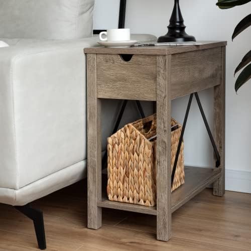 StorageWorks Hand-Woven Divided Magazine Basket, Rattan Magazine Holder, Natural Wicker Magazine Rack for Bathroom, Office, Water Hyacinth, 1 Pack - Image 6