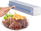 Refillable Magnetic Plastic Wrap Dispenser with Slide Cutter, Sturdy Food Cling Film Cutter, Press and Seal Wrap, 12" x 328' Roll BPA Free by XHQHSZ