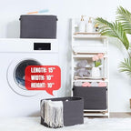 MINTWOOD Design 3-Pack Decorative Woven Storage Baskets for Shelves, Cube Bin Box for Organizing Books, Shoes, Dog Toys, Pantry Closet and Living Room Organizer, Charcoal / Black - Image 6