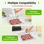 Vixino Vacuum Sealer Bags, 40 Reusable Vacuum Sealer Bags for Food Storage, BPA-Free, Meal Prep and Sous Vide Cooking,Works for Handheld Sealer and Vac Sealer Machine with External Vacuum Systems - Image 3