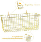 Kinlink 2 Sets Gold Extra Large Hanging Wall Basket with Steel Hooks - Image 3