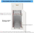 DINDON Pull Out Cabinet Organizer (7-1/2" W x 21-1/2"D), Cabinet Pull Out Shelves, 2 Tier Pull Out Drawers for Kitchen Cabinets, Wire Basket Slide Out Shelf for Cabinet Organization - Image 3