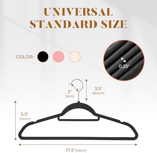 HOUSE DAY Premium Velvet Hangers 60 Pack, Non-Slip Hangers with Tie Bar - Image 5