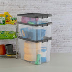 Sterilite 16-Pack Modular Stacker Box, Durable Clear Plastic Storage Bins with Latching Lids, 108 Quart - Stackable Organizing Container Boxes for Closet, Bathroom, and Office - Image 6