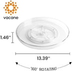 vacane 2-Pack 13Inch Lazy Susan Cabinet Organizer, Plastic Rotating Organizer Spice Rack Condiment Organizer for Pantry, Countertop, Cupboard, Refrigerator-Clear - Image 7