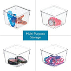 iDesign Plastic Drawer Organizer Bins, Set of 6, Clear - Image 4