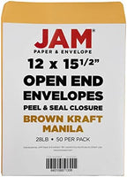 JAM PAPER 12 x 15 1/2 Open End Catalog Envelopes with Peel and Seal Closure - Brown Kraft - Bulk 500/Box - Image 5