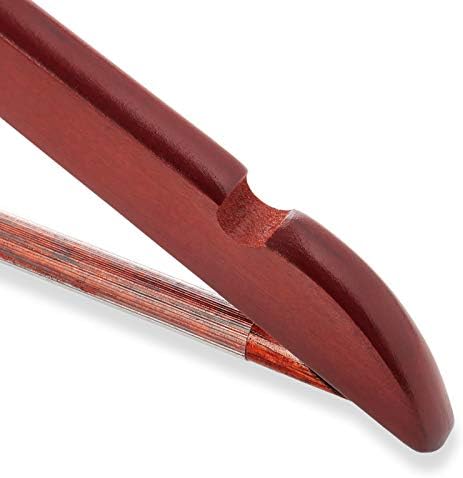 Casafield - 20 Cherry Wooden Suit Hangers - Premium Lotus Wood with Notches & Chrome Swivel Hook for Dress Clothes, Coats, Jackets, Pants, Shirts, Skirts - Image 3