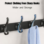 29” Coat Rack Wall Mount with Shelf, Coat and Key Hanger with Metal Hooks - Image 7