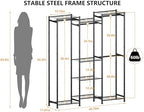 HOMIDEC Wardrobe Closet, 4 Hanging Spaces Portable Clothes Rack - Image 3