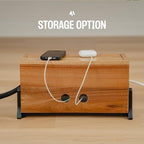 Extra Large Cable Management Box, Wood Cord Hider Box & Organizer for Power Strip, TV Wires & Desk Cable Storage - Image 6