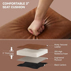 40" Shoe Bench with Leather Cushion, Upholstered Entryway Bench, Light Brown - Image 5