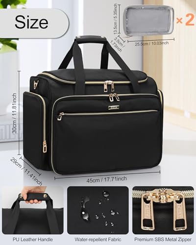 MONSTINA Hairstylist Travel Bag, Extral Large Hairdressing Bag Hair Tools Travel Case with Adjustable Dividers Professional Beauty Hairdresser Accessories Bags for Barber Heat Insulation - Image 3