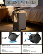 Laundry Basket with Wheels, 110L Large Rolling Laundry Hamper for Dorm - Image 4