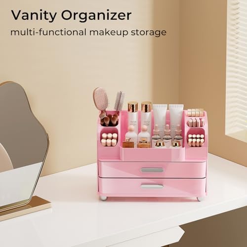 UFORU Makeup Organizer Countertop with 2 Large Drawers for Vanity Bathroom - Image 7