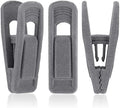 Tinfol Velvet Hanger Clips, 50Pack Gray Pants Velvet Clips, Clothes Hanger Clip, Large Opening Clothes Pin Strong Finger Flocked Clips Perfect for Use with Slim-line Clothes Velvet Hangers by Tinfol