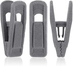 Tinfol Velvet Hanger Clips, 50Pack Gray Pants Velvet Clips, Clothes Hanger Clip, Large Opening Clothes Pin Strong Finger Flocked Clips Perfect for Use with Slim-line Clothes Velvet Hangers by Tinfol