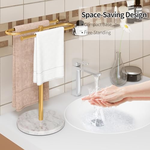 STWWO Kitchen Towel Holder for Countertop with Marble Base - Image 3