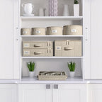 Sorbus Flatware Storage Box, Clear Silverware Organizer with Lid (Beige) - Image 5