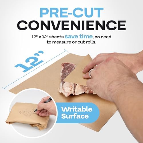 IDL Packaging Brown Freezer Paper Sheets 12" x 12", Pack of 1000 - USA-Made - Image 4
