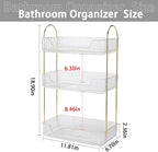 shuang qing Bathroom Counter Organizer Countertop Storage, Cosmetics Skincare Shelf, Makeup Organizer Perfume for Dresser Vanity Tray, Spice Rack for Kitchen(3 Tier-Clear) - Image 3