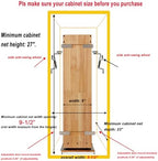 DINDON Pull Out Spice Rack Cabinet Organizer, (8" W x 21.9" D x 25.2" H) Multi-Use Soild Wood Pull Out Cabinet Organizer Slide Out Shelf Sliding Base Cabinet Storage Organization - Image 4