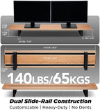 ULTRARM Moodular Wooden Monitor Stand Desk Organizer, Large 45.6" Oak - Image 4
