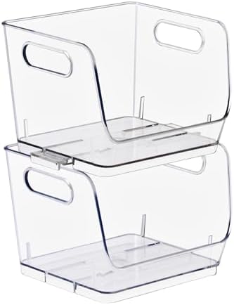 Sorbus Clear Pantry Organizer with Stackable Storage Bins, Open Front by Sorbus