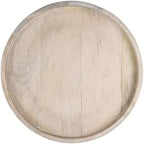 Santa Barbara Design Studio Mango Wood Lazy Susan for Table Top Turntable Charcuterie Board Serving Tray, 15.75" D x 2" H, Bleach by SantaBarbaraDesignStudio