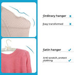 JS HANGER Padded Hanger for Sweaters - 17 Inch Extra Large Heavy Duty Satin Covered Coat Hangers No Shoulder Bump for Women Clothes, Sweaters, Dresses, Clothing, Weddings, Lingerie Pack of 10, Ivory - Image 3
