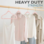ManGotree Velvet Coat Hangers with 360° Swivel Gold Hook 48 Pack Light Pink - Image 2