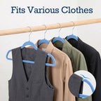 House Day Tranquil-Blue Velvet Hangers 60 Pack, Non Slip Clothes Hanger - Image 4